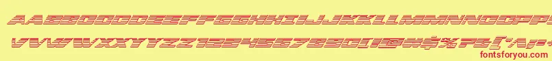 dassaultchromeital Font – Red Fonts on Yellow Background