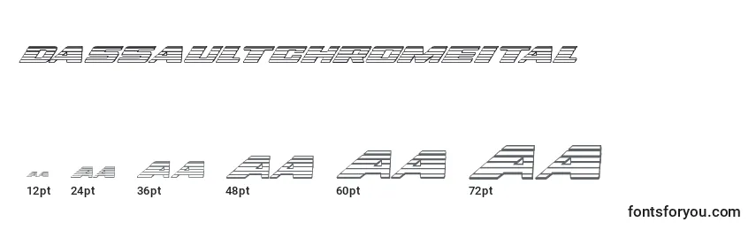 Größen der Schriftart Dassaultchromeital