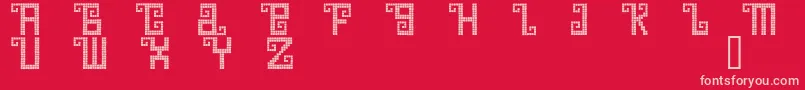 Шрифт Quetd ffy – розовые шрифты на красном фоне
