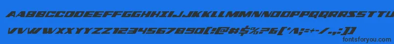 dassaultcondital Font – Black Fonts on Blue Background