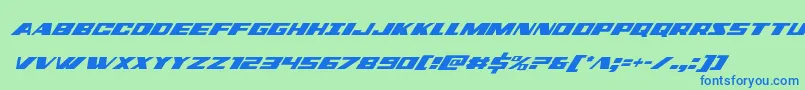 dassaultcondital Font – Blue Fonts on Green Background