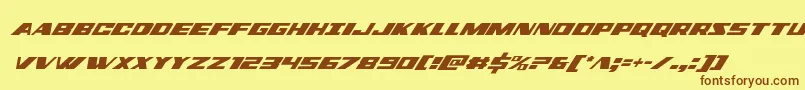 dassaultcondital Font – Brown Fonts on Yellow Background