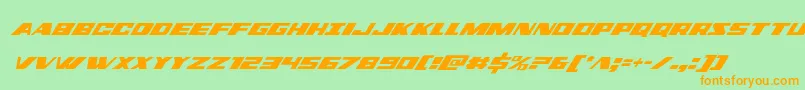 dassaultcondital Font – Orange Fonts on Green Background