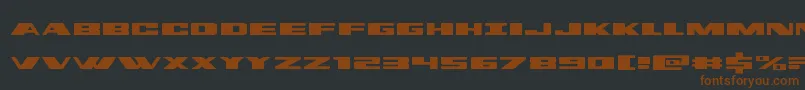 Fonte dassaultexpand – fontes marrons em um fundo preto