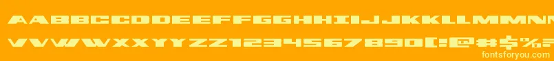 dassaultexpand-fontti – keltaiset fontit oranssilla taustalla