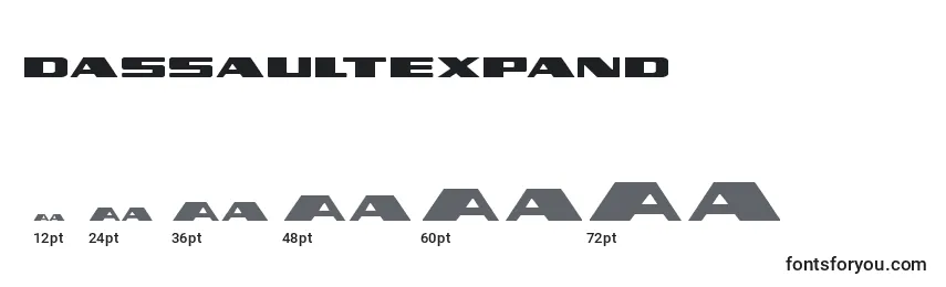 Размеры шрифта Dassaultexpand (124541)