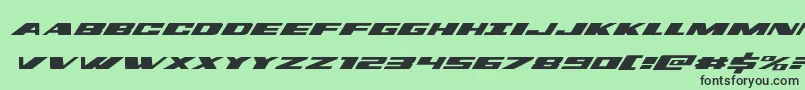 フォントdassaultexpandital – 緑の背景に黒い文字