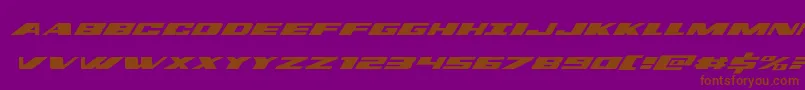 dassaultexpandital-Schriftart – Braune Schriften auf violettem Hintergrund