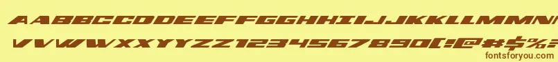 dassaultexpandital Font – Brown Fonts on Yellow Background