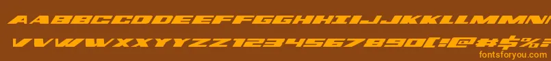 dassaultexpandital Font – Orange Fonts on Brown Background