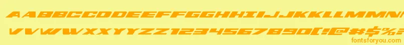 dassaultexpandital Font – Orange Fonts on Yellow Background