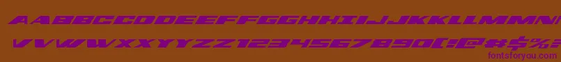 dassaultexpandital Font – Purple Fonts on Brown Background