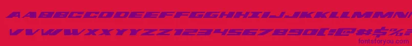 dassaultexpandital Font – Purple Fonts on Red Background