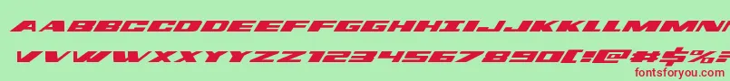 dassaultexpandital Font – Red Fonts on Green Background