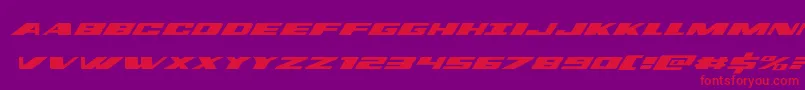 dassaultexpandital Font – Red Fonts on Purple Background