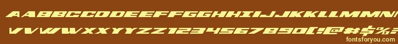 dassaultexpandital Font – Yellow Fonts on Brown Background