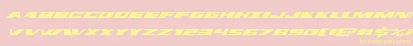 dassaultexpandital-Schriftart – Gelbe Schriften auf rosa Hintergrund