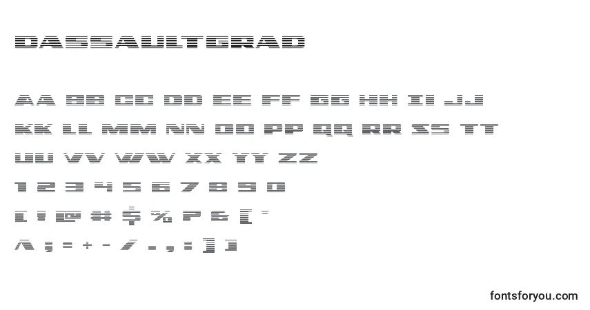 Fuente Dassaultgrad (124543) - alfabeto, números, caracteres especiales