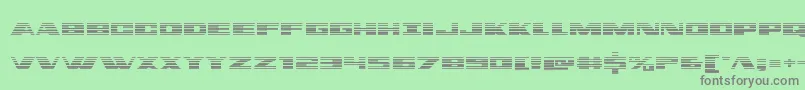 フォントdassaultgrad – 緑の背景に灰色の文字