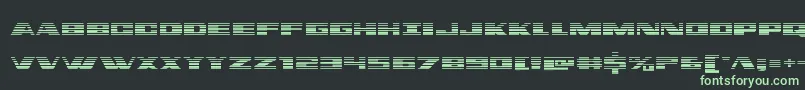 dassaultgrad-fontti – vihreät fontit mustalla taustalla