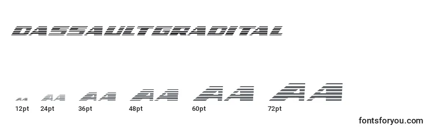 Размеры шрифта Dassaultgradital (124544)