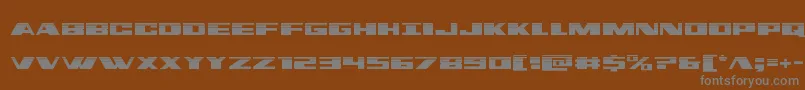 Weitere Informationen zur dassaulthalf-Schriftart dassaulthalf-Schriftart – Graue Schriften auf braunem Hintergrund