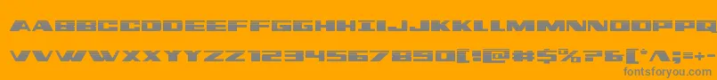 dassaulthalf-fontti – harmaat kirjasimet oranssilla taustalla