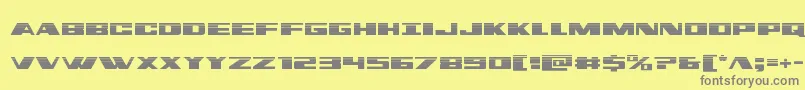 dassaulthalf Font – Gray Fonts on Yellow Background