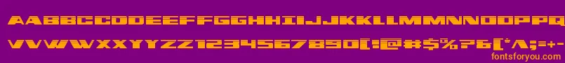 dassaulthalf Font – Orange Fonts on Purple Background