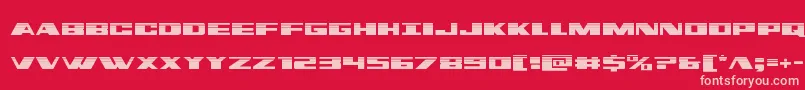 フォントdassaulthalf – 赤い背景にピンクのフォント