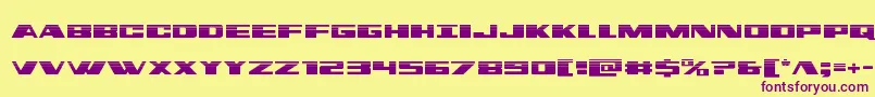dassaulthalf-fontti – violetit fontit keltaisella taustalla
