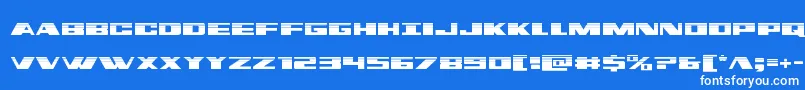 フォントdassaulthalf – 青い背景に白い文字