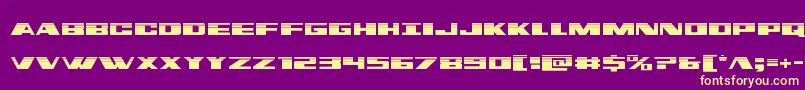 dassaulthalf Font – Yellow Fonts on Purple Background