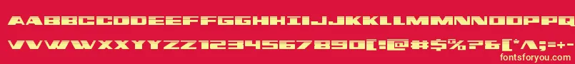 dassaulthalf-Schriftart – Gelbe Schriften auf rotem Hintergrund
