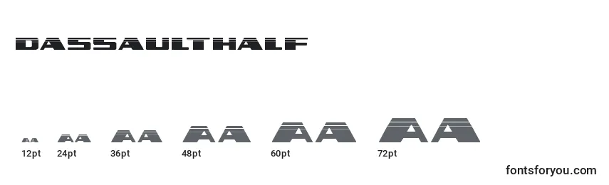 Größen der Schriftart Dassaulthalf