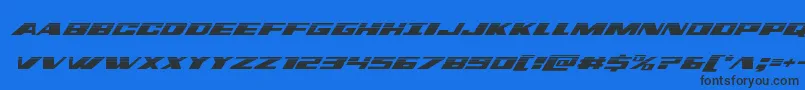 dassaulthalfital Font – Black Fonts on Blue Background