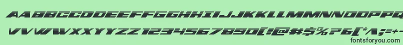 Czcionka dassaulthalfital – czarne czcionki na zielonym tle