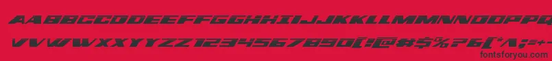 フォントdassaulthalfital – 赤い背景に黒い文字