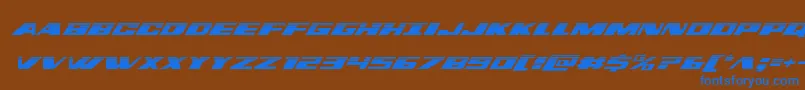 Шрифт dassaulthalfital – синие шрифты на коричневом фоне