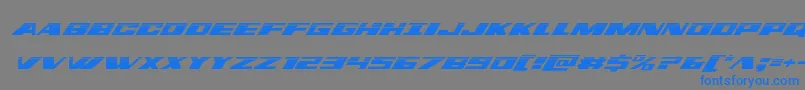 Шрифт dassaulthalfital – синие шрифты на сером фоне