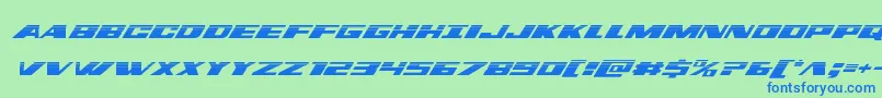 dassaulthalfital-fontti – siniset fontit vihreällä taustalla