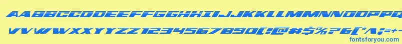 dassaulthalfital Font – Blue Fonts on Yellow Background