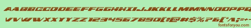 Шрифт dassaulthalfital – коричневые шрифты на зелёном фоне