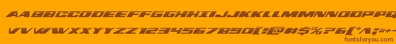 フォントdassaulthalfital – オレンジの背景に茶色のフォント