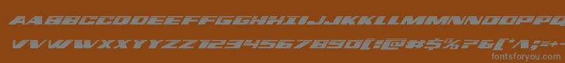 フォントdassaulthalfital – 茶色の背景に灰色の文字