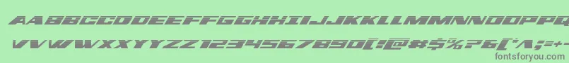 dassaulthalfital-Schriftart – Graue Schriften auf grünem Hintergrund