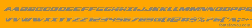 フォントdassaulthalfital – オレンジの背景に灰色の文字
