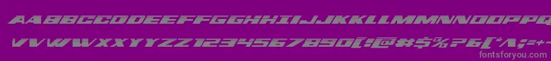 Czcionka dassaulthalfital – szare czcionki na fioletowym tle