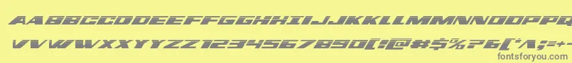 dassaulthalfital-Schriftart – Graue Schriften auf gelbem Hintergrund