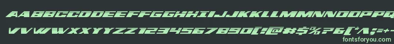 フォントdassaulthalfital – 黒い背景に緑の文字